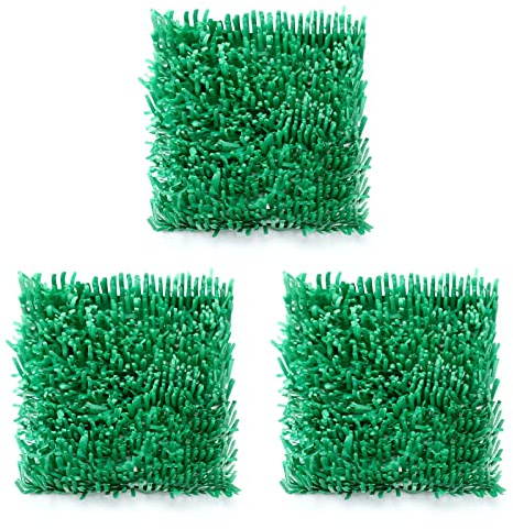3 Pcs Artificial Tissue Paper Grass Place Mats 15 x 30 Inch Squares Rectangle Turf Green Mats DIY Decoration for Garden Dollhouse for Easter Spring Party Decor(3 Pieces)