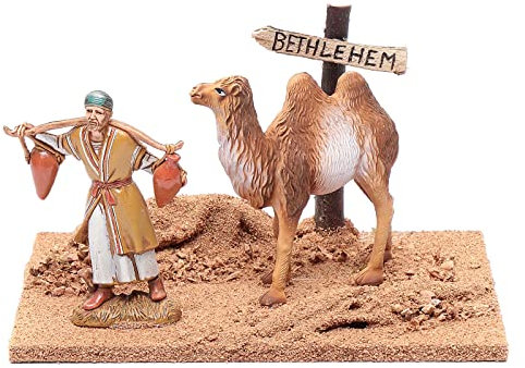Holyart Pilger mit Kamel und Szene 10x20x15cm