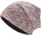 ZLYC Summer Long Slouch Beanie Leicht Weich Jersey Mütze für Damen und Herren(Gemustertes Rot)