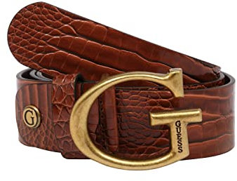 GUESS Damen Gürtel RAFFIE cognac/dunkelbraun L (95)