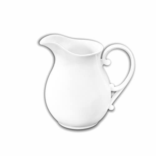 Wilmax - Pot blanc - 830 ml - Pot en porcelaine pour boissons froides et chaudes - bec verseur large - haute qualité - pour usage domestique, restauration - théière - coffret cadeau