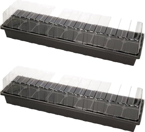 Synx Tools 2X Saatgewächshaus Multipack - Fensterbank - Gemüsegarten - Bodenarbeiter - Aussaat - Anzuchtkasten
