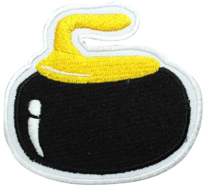 Aufnäher Patches Bügelbild zum Aufbügeln, zum Aufnähen oder Aufbügeln, 7,5 x 7 cm, Gelb