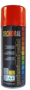 TECNORAL - Bombe de peinture aérosol - Rouge Chine