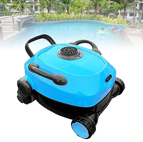 KIPEKE Robot Nettoyeur de Piscine sans Fil, aspirateur de Piscine Automatique, Escalade de Mur, Planification Intelligente du Chemin, Forte Aspiration, Charge Rapide, idéal pour Hors-Sol/enterré
