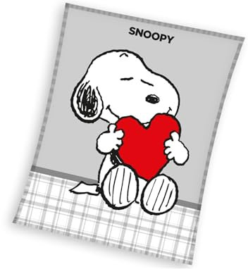 Carbotex Snoopy Fleecdecke Kuscheldecke 150 x 200 cm SNO213029