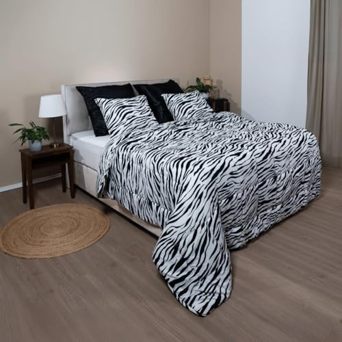 Zelesta Wonderbed Light waschbare Premium Bettdecke (Zebra Skin, 135x220cm)