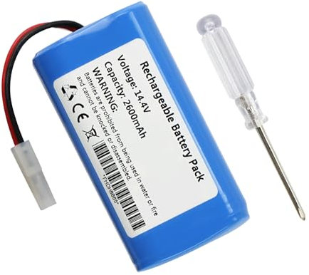 ANTIEE Batterie Batteria per Xiaomi Mijia G1, Mi Robot, Robot Vacuum E12, Pan-asonicMC-WRC53, Phicomm X3, Puppy R30/R30 Pro/R35, Flyco FC9601/FC9602 14.4V 2600mAh
