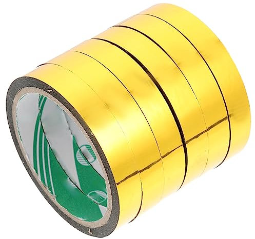PLAFOPE Cinta Adhesiva Decorativa Dorada 6 Unidades Ideal para DIY y Decoración