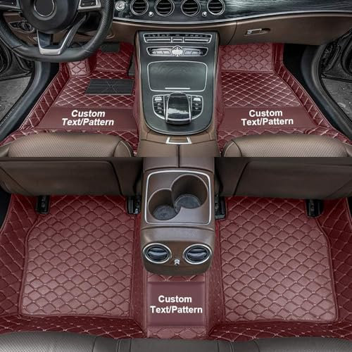 Kenzek Nach Maß Auto FußMatten für Mitsubishi ASX ATTRAGE COLT Eclipse Eclipse Cross Crossove Galant Grandis, wasserdichte rutschfeste PU Leder voller bedeckter Schutz Advanced Liners Kaffee