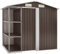 ShGaxin Gartenhaus mit Regal Braun 205x130x183 cm Eisen, Gerätehaus, Geräteschuppen, Gartenhütte, Gerätehäuser, Garten Hütte, Gartengerätehaus, Schuppen Garten - 47105
