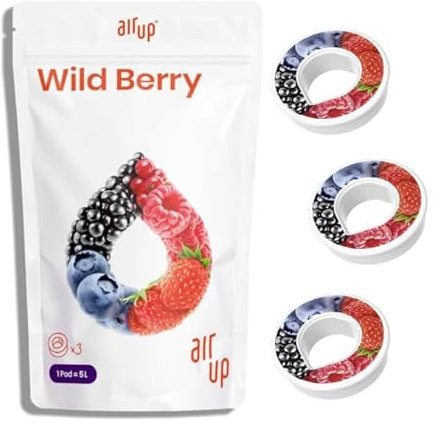 Flavoured Water Bottle Pods/Various Colour Available/BPA Free/0 Calories/Tristan -wild berry, Kola, Cherry, Apple, Bubble Gum incl. 3 Pods etc. (Wild berry 3 pcs pods)