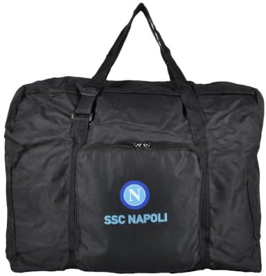 Reisetasche mit Logo Aufdruck 100% PL Enzo Castellano SSC NAPOLI 121854, Schwarz, Seesack