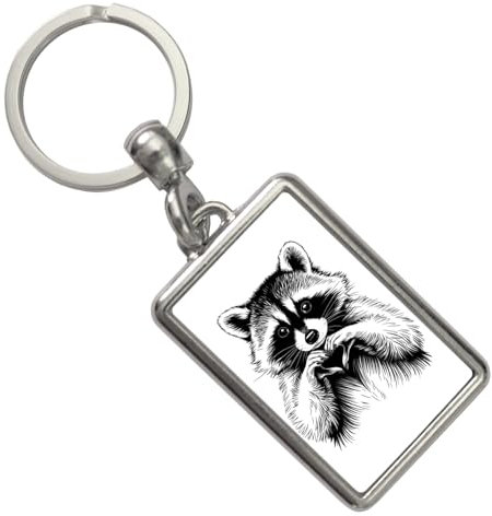 speecheese Waschbär zeigt Herz Schlüsselanhänger für Tierliebhaber niedliches Design als perfektes Valentinstagsgeschenk