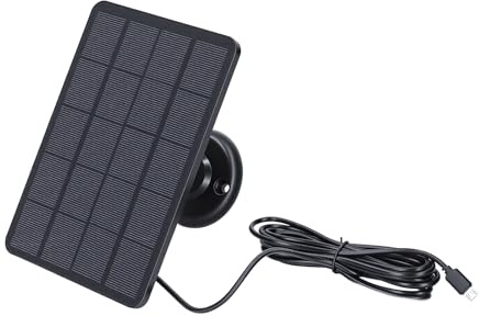 Panneau Solaire pour Caméra de Sécurité, Chargeur USB Rechargeable, 4W pour Caméra Extérieure sans Fil, Lampe, Ventilateur, Pompe à Eau