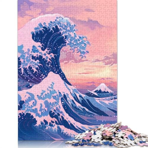 Große Welle von Kanagawa, Puzzle, einzigartige Heimdekoration, 100% recycelter Karton, Puzzle für Erwachsene und Kinder, Tagesgeschenke, 1000 Teile (75 x 50 cm)