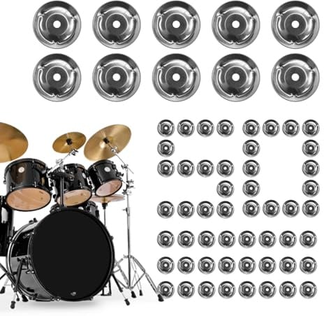 Drum Ring Drum Pool Companion – 50 Stück Glocke Trommelzubehör | Handkrampenklemmen haben einen Trommelbeckenring | Bell Pelvic Zubehör für Handbell-Ta