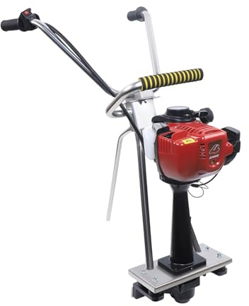 Concrete Vibrator Stainless Steel 35.8CC 0.65L Machine Screed Concretes Vibrating Tamp Beam Finisher with 4-Stroke Engine Large Fuel Tank Lightweight Leveler for Construction Site Concrete Leveling
