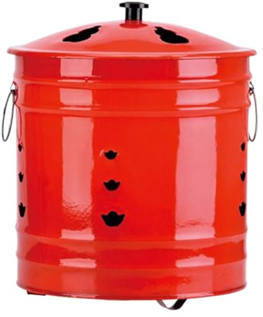 Burn Can for Paper with Lid - Metal Barrel Ergonomic Handle | Spark-Proof Bowl Burner for Indoor Outdoor Patio Beach Garden Camping Porch Backyard Balcony