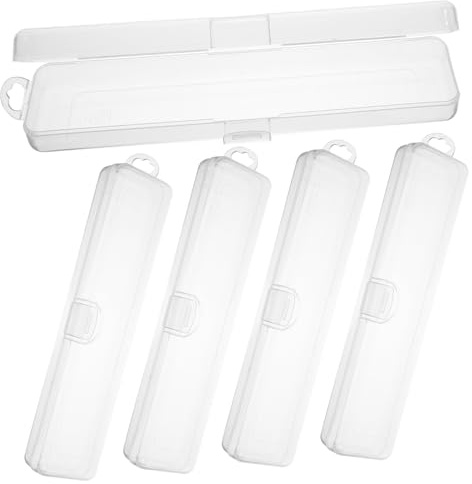 INOOMP Zahnbürstenhüllen kompakt und praktisch 5 Stück-pack aus Pp mit Großem Fassungsvermögen und Make Up Pinsel Organizer als Reise Zahnbürstenetui für Unterwegs