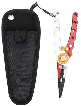 Lixada Multifunktionale Angelzange, leichte Fishing Multi-Angelzange mit Hakenlöser, Sicherheitsverriegelung, Lanyard & Tragetasche, Edelstahl Multifunktions-Angeln Zangen für