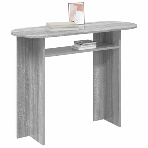 vidaXL Konsolentisch Graues Sonoma 100 x 39,5 x 75 cm Holzwerkstoff, Akzenttisch, moderner Wohnzimmertisch, schmale Ablage, praktisches Deko-Element, vielseitiges Stauraummöbel