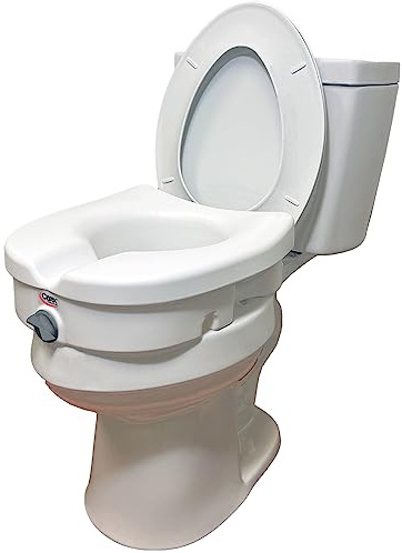E - Z Lock Raised Toilet Seat, Model: B305-00, by Apex Carex - 1 ea