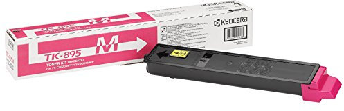 Kyocera TK-895M Toner Magenta 1T02K0BNL0. Toner Drucker kompatibel für FS-C8020MFP, FS-C8025MFP, FS-C8520MFP, FS-C8525MFP. Original Tonerkartusche für bis zu 6000 Seiten