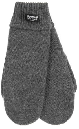 EEM Damen Winterhandschuhe Fäustling, 100% weiche Wolle, Thinsulate Thermofutter