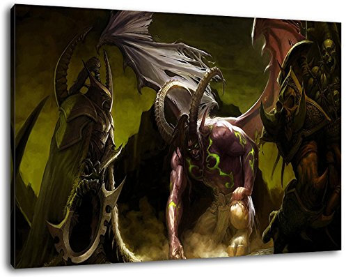 World of Warcraft Format 120x80 cm Bild auf Leinwand, XXL riesige Bilder fertig gerahmt mit Keilrahmen, Kunstdruck auf Wandbild mit Rahmen