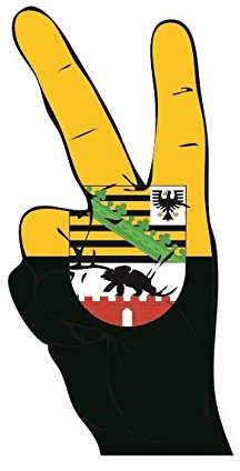 U24 Aufkleber Peace Finger Sachsen-Anhalt Autoaufkleber Sticker