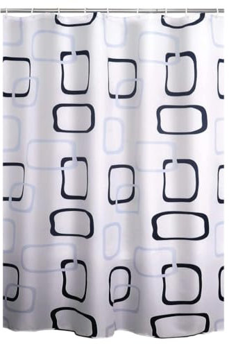 RIDDER Duschvorhang Textil, Stoff, Multicolor, 200 x 180 x 0,02 cm