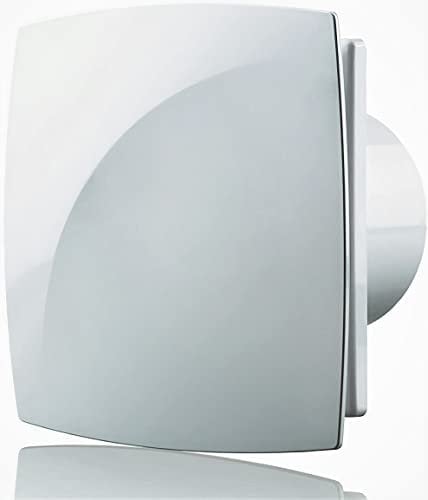 Blauberg UK Moon 100 T 4 Quiet Bathroom Shower Timer Extractor Fan Blauberg Modern Exhaust Air Ventilator-100mm, White