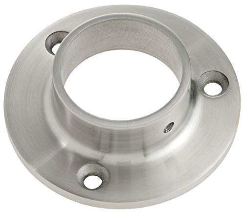 CROSO 70500 Flansch für Rohr ø 42,4 x 2,0 mm, Platten ø 84,5 mm, Edelstahl geschliffen V2A, Silber