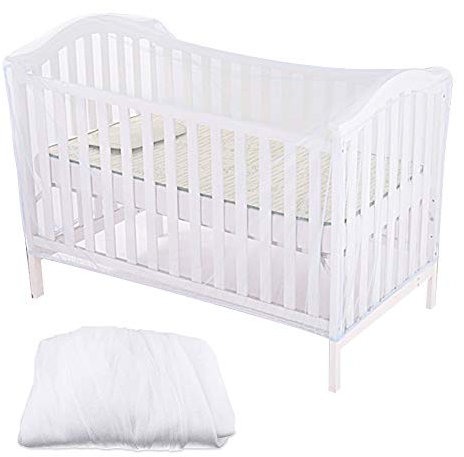 KBNIAN Babybett Moskitonetz Kinderbett Mückennetz Feinmaschiges Insektenschutz Universal Insektennetz für Babybett Kinderbett Reisebett - Weiß (135 * 60 * 90CM)