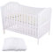 KBNIAN Babybett Moskitonetz Kinderbett Mückennetz Feinmaschiges Insektenschutz Universal Insektennetz für Babybett Kinderbett Reisebett - Weiß (135 * 60 * 90CM)