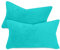 npluseins 2er Pack Kissenhüllen aus Coral-Kuschel-Fleece (2 Stück) 1257.1667, ca. 30 x 50 cm, türkis