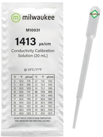 Weedness EC-Pufferlösung 1,41 20 ml - EC-Messgerät Wert Kalibrierlösung Lösung Puffer Set Flüssigkeit Grow Anbau