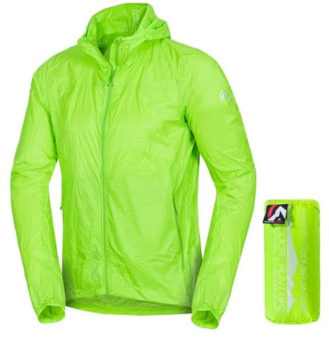 NORTHFINDER Regenjacke Herren, ultraleichte Fahrradjacke Wasserdicht Atmungsaktiv 5000 mm, Faltbare Windjacke, Regenjacken, Funktionsjacke, Windbreaker NORTHCOVER