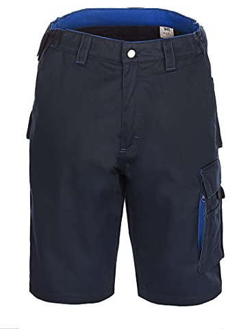 TMG | Arbeitsshorts für Herren, Kurze Arbeitshose mit Werkzeugtasche, robust & strapazierfähig, Navy Cargo | Gr. 62