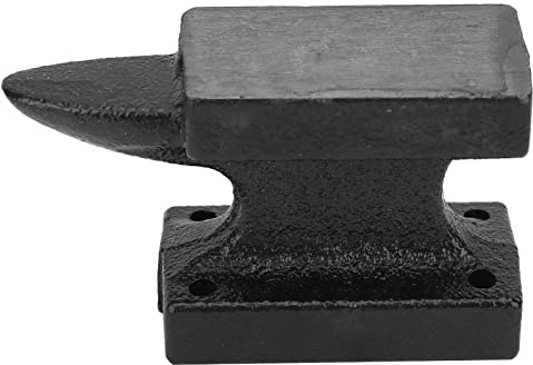 Mxzzand Schmiede Amboss 2lb, Tragbare Robuste Gusseisen Horn Amboss Schmied Amboss Stabile Werkbank für Nieten, Abflachen, Schmieden und Formen(zufällige Farbe)
