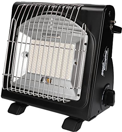 Alpen Camping Gasheizer, 1,7kW Heizleistung, sparsamer Gasverbrauch 124g/h, Piezozündung, ideal für Outdoor, Zelt und Gartenhaus