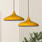 bamyum Champion Pendelleuchte Esstisch 2 Flammig Metall Ø30 cm, Hängelampe Esstisch Vintage, Esstischlampe, Lampenschirm Hängelampe, Pendelleuchte, Hängeleuchte Wohnzimmer Dunkelgelb