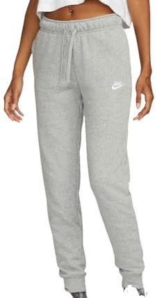 Nike Damen nsw club Hose, Dk Grey Heather/White, XS EU
