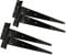 Haven Heritage T Hinges - Black Japanned Weather Resistant, 10 Inch Tee Hinges for External & Barn Doors (2 x Pairs) (250mm)