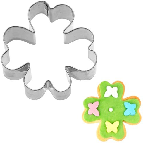 Westmark Keks-Ausstechform Kleeblatt, Rostfreier Edelstahl, Glück und Liebe, Silber, 35502291 Molde »Hoja de trébol«, 6 cm
