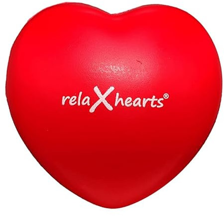 relaXhearts® Heart (1 rotes drück mich Herz) • Stressball • Stress verarbeiten & bewältigen