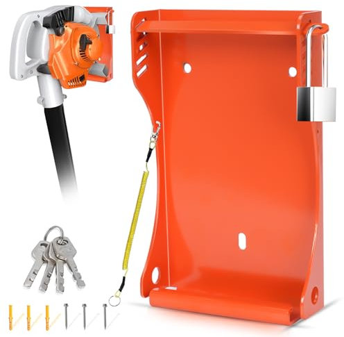 Gubeter Langlebiger Laubbläserhalter für Stihl BG-50, BG-56, BG-66, BG-86 – Ultimative Aufbewahrungslösung für tragbare Laubbläser mit starker Wandhalterung, Schloss und Haltebolzen
