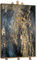 YS-Art XXL Abstrakt Acryl Gemälde auf Leinwand mit Rahmen Azurblau handgemalte Wandbilder Wohnzimmer Wohndekor Barock Stil Bilder echte Kunst 140x100 cm