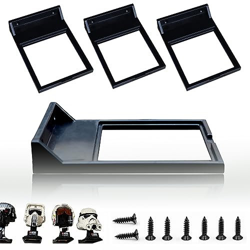 TEYOUYI Wandhalterung für Lego Star Wars Helm Display Regal für Lego Star Wars Helm kompatibel mit allen Standard Lego Helmen 4pcs schwarz